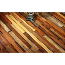 Assoalho laminado afiado encerado hickory da textura do Woodgrain de 12mm